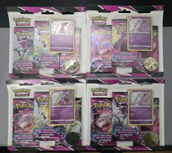 Pokemon Sword And Shield Fusion Strike 3-Pack Blister Espeon X4 - Image 1