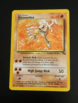 Hitmonlee (22/62) Fossil - Vintage - MP - 1999 - WoTc - Pokemon TCG - Image 1
