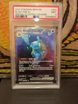 Pokemon TCG Blastoise ex 2023 SV151 Special Illustration Rare 200/165 PSA MINT 9 - Image 5