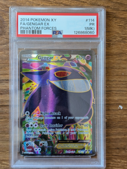 2014 Pokemon XY Phantom Forces PSA 1 Gengar EX #114 Full Art FA Poor PR - Image 1