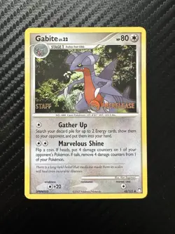 Gabite STAFF prerelease 48/123 Promo Pokemon Mysterious Treasures - Image 1