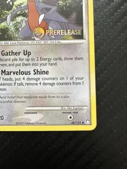 Gabite STAFF prerelease 48/123 Promo Pokemon Mysterious Treasures - Image 5
