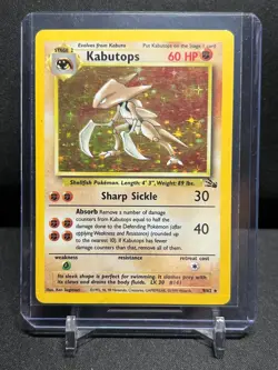 Kabutops 9/62 Holo Rare Pokemon 1999 Fossil - MP - Image 1