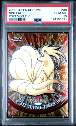 2000 TOPPS CHROME POKEMON T.V. #38 NINETALES PSA 10 - Image 1