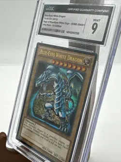 Yu-Gi-Oh! Blue-Eyes White Dragon 1st Edition Ultra Rare SDBE-EN001 CGC 9 Mint - Image 2