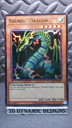 | Yugioh Thunder Dragon LCKC-EN067 Ultra Rare Legendary Collection Kaiba NM ?? | - Image 1