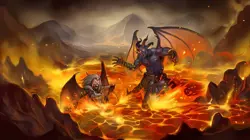 Yugioh Anime Playmat Fire Lake of the Burning Abyss - Image 1