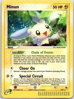 Minun 7/97 Holo EX Dragon - Pokemon Card - MINT NEVER PLAYED - Image 1