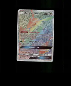 SPARKLING HOLO Rayquaza Card Rayquaza Pokemon Card READ DESCRIPTION BELOW p2 - Image 1