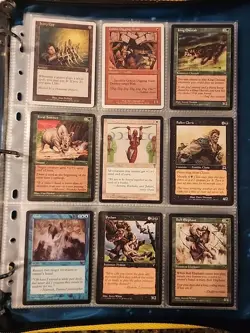 Vintage Magic The Gathering Binder Collection Card Lot MTG 1993-2003 - Image 1