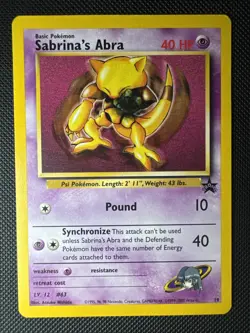 Sabrina's Abra 19/53 Wotc Promo Regular 2000 Pokemon Card NM/MINT - Image 1