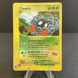 Tangela 112/147 Aquapolis Reverse Holo Vintage Pokemon TCG Card - DMG - Image 1