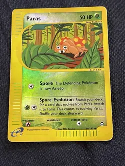 Paras 99/147 Reverse Holo Aquapolis Pokemon Card WoTC - Image 1