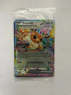 Pokemon TCG Prismatic Evolutions Eevee ex 075/131 Stamped Promo Card NM Sealed - Image 1