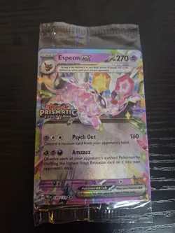 Pokemon TCG Espeon EX Prismatic Evolutions Promo Card 034/131 Stamped Sealed - Image 1