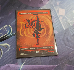 Fire Lord Zuko (Borderless) (Neon Ink Foil) - MtG Avatar the Last Airbender - Image 1