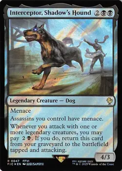 Interceptor, Shadow's Hound (Surge Foil) R Commander: FINAL FANTASY 47 NM - Image 1