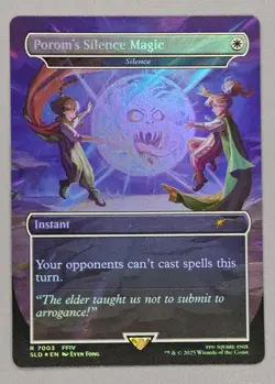 MTG x FINAL FANTASY SECRET LAIR - POROM'S SILENCE MAGIC #7003 RAINBOW FOIL - Image 1