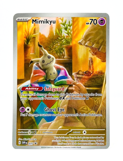 Pokemon TCG Mimikyu 075 Black Star Promo Paldean Fates Set - Image 1