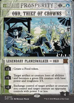 1x Oko, Thief of Crowns - Extended Art Showcase NM Eng MTG - OTJ : Breaking News - Image 1