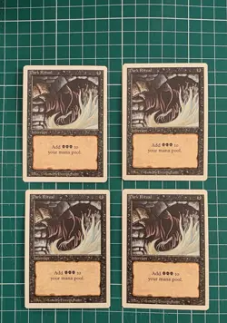 Magic the Gathering (MTG) - Dark Ritual X4 - Revised Edition (Black) (Swamp) - Image 1