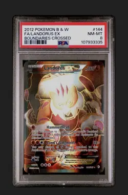 LANDORUS EX #144 PSA 8 NM-MT BOUNDARIES CROSSED FULL ART POKEMON - POP 51 🔥 - Image 1