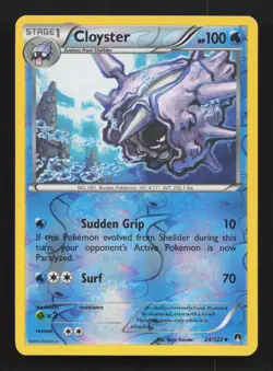 Pokemon TCG Cloyster 24/122 XY Breakpoint Reverse Holo - Image 1