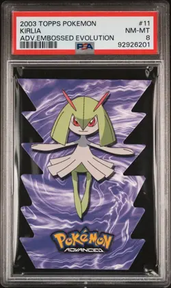 2003 Topps Pokemon Advanced Ralts/Kirlia/Gardevoir Die-Cut Set PSA 8 Sequential - Image 4