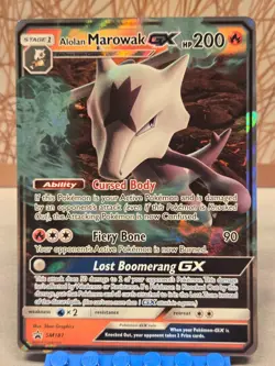 Alolan Marowak GX SM187 Black Star Promo Holo Ultra Rare NM Pokemon TCG - Image 1