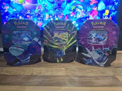 Pokemon Azure Legends Tins-factory sealed 4 booster packs (inc surging sparks) - Image 2