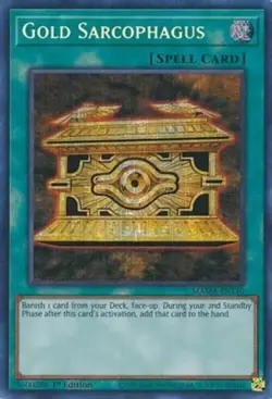 Yugioh! Gold Sarcophagus - MAMA-EN110 - Secret Pharaoh's Rare - 1st Edition Near - Image 1
