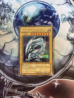 (121) Blue-Eyes White Dragon Slight Warp DDS-001 Yu-Gi-Oh! Secret MP/LP - Image 1