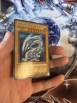 (121) Blue-Eyes White Dragon Slight Warp DDS-001 Yu-Gi-Oh! Secret MP/LP - Image 2