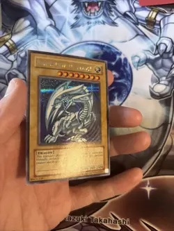 (121) Blue-Eyes White Dragon Slight Warp DDS-001 Yu-Gi-Oh! Secret MP/LP - Image 3