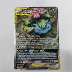 Venusaur & Snivy GX SM 229 - Full Art Tag Team Promo Card *NEAR MINT* - Image 1