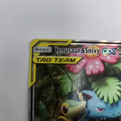 Venusaur & Snivy GX SM 229 - Full Art Tag Team Promo Card *NEAR MINT* - Image 3