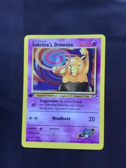 Pokemon Cards: Gym Heroes 1st Edition Common: Sabrina's Drowzee 92/132 - Image 1