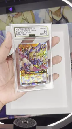 Dark Magician Girl OVER RUSH RARE AGS GM/MT Grade 10 Korean Yu-Gi-Oh Card - Image 2