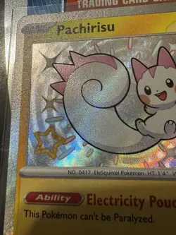 Pokemon TCG Pachirisu 138/091 Paldean Fates Baby Shiny Holo Rare Card NM - Image 3