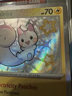Pokemon TCG Pachirisu 138/091 Paldean Fates Baby Shiny Holo Rare Card NM - Image 4
