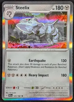 Steelix 2023 Paradox Rift Holo Rare Pokemon Card 125/182 (NM) - Image 1