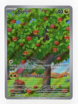 Applin - 185/167 - Twilight Masquerade - Illustration Rare Pokemon NM Card #3 - Image 1