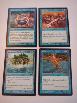 MTG Vision Charm Visions 49/167 X1 And Three Other Blue Cards Mixed Conditions - Image 1