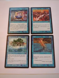 MTG Vision Charm Visions 49/167 X1 And Three Other Blue Cards Mixed Conditions - Image 2