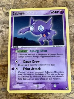 Sableye 22/108 LP -Non Holo Rare Vintage Pokemon Card- EX Power Keepers - Image 1