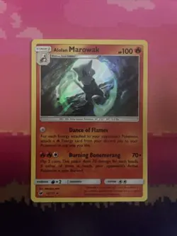 Pokemon Card Alolan Marowak Crimson Invasion Holo Rare 12/111 Near Mint - Image 1