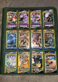 Pokemon Sun Moon Team Up 3-Card Mini Booster Pack Lot Factory Sealed - Image 1