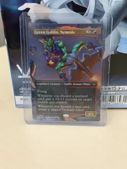Borderless (Foil) Spider-Man SPE Magic MTG NP Green Goblin Nemisis #23 - Image 1
