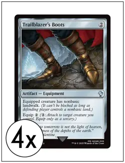 4x Trailblazer's Boots, Final Fantasy Commander, Magic MTG NM - Image 1
