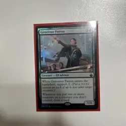 Generous Patron, Extended Art, Rainbow FOIL, NM, MTG Magic, Secret Lair, # 768 - Image 2